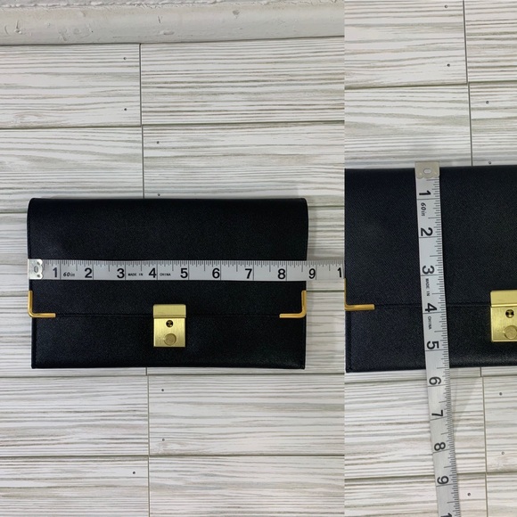 Travel Portfolio Black Leather Lockable Envelope Style - Picture 14 of 15